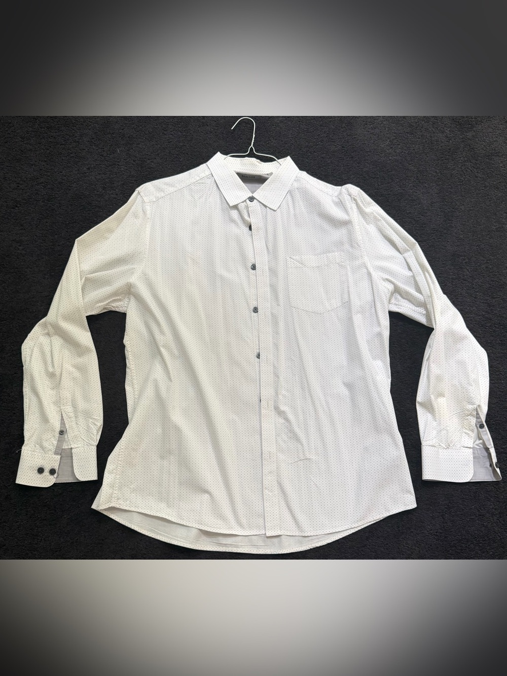 Kenneth Cole White Microdot Dress Shirt